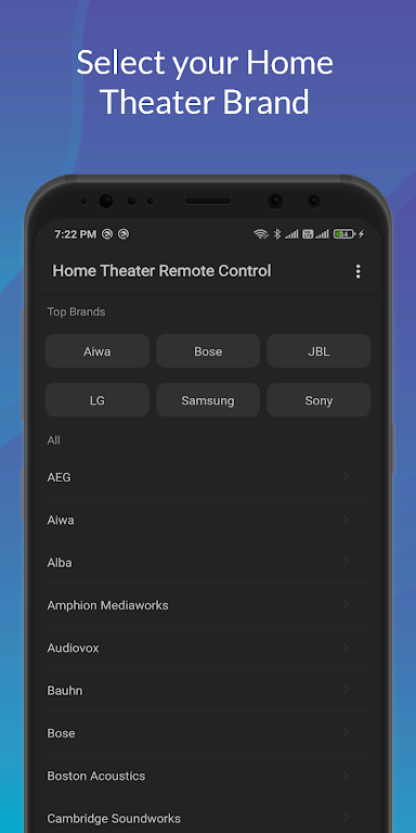 Home Theater Remote Control Screenshot1