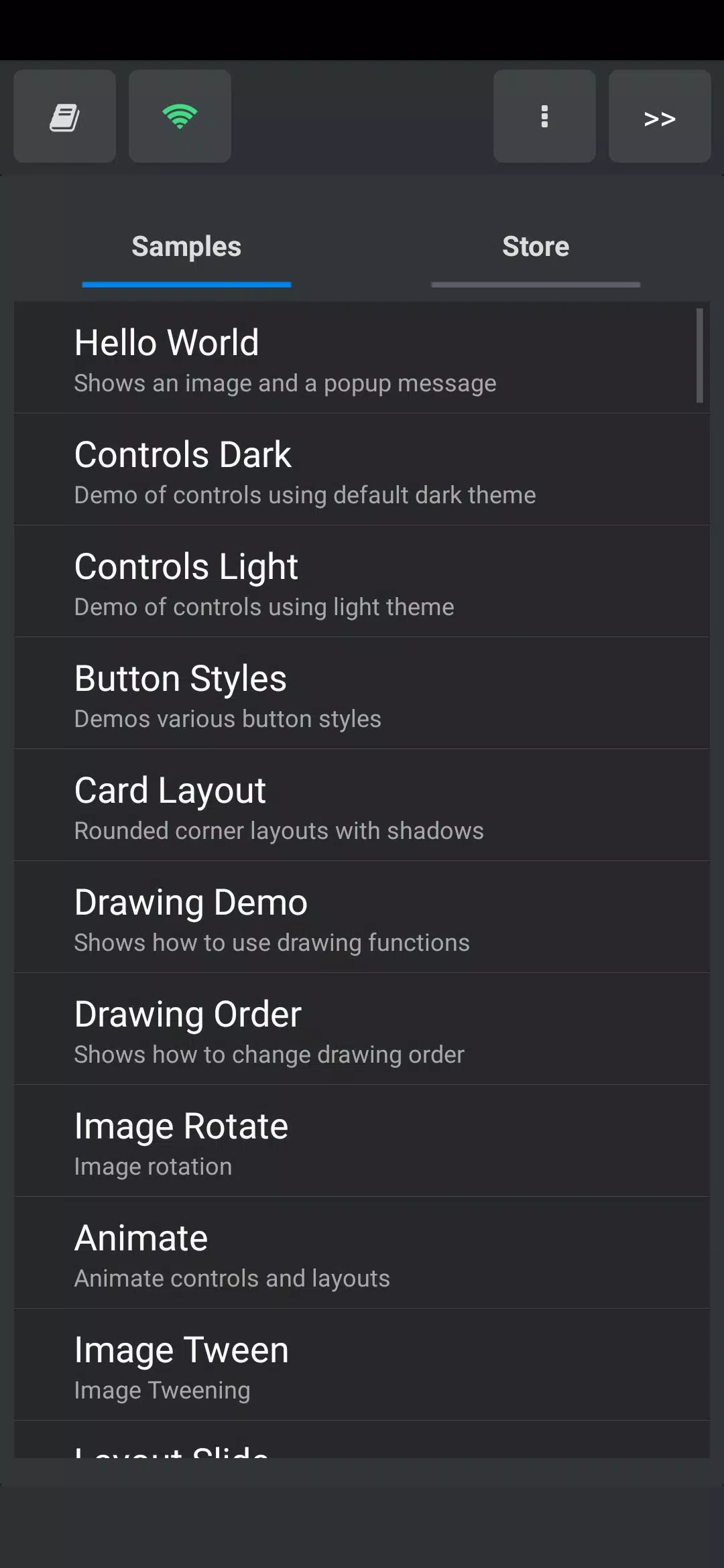 DroidScript: JS and Python IDE Screenshot1