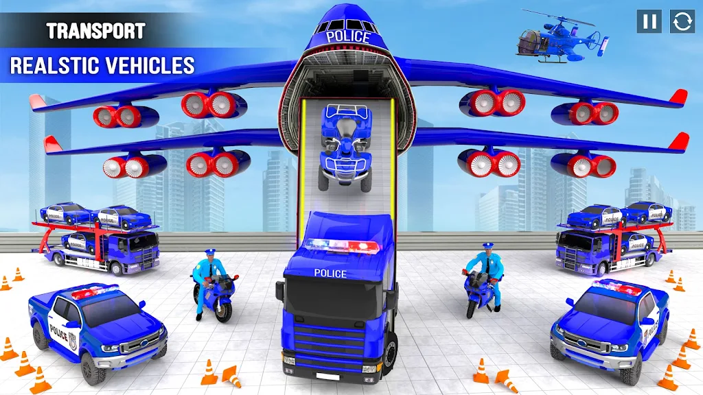 Police Car transporter Game 3D Screenshot4