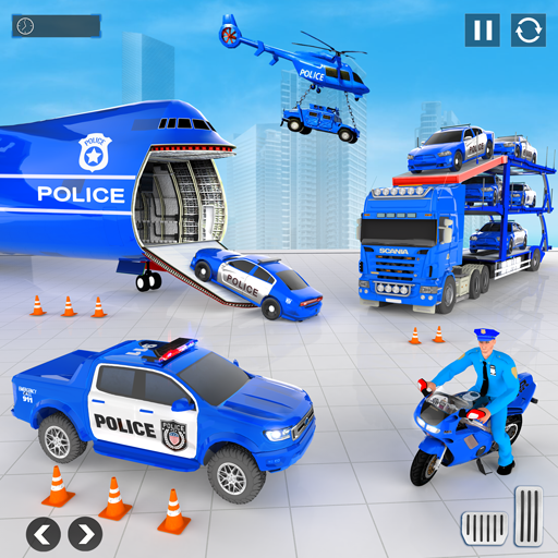 Police Car transporter Game 3D Screenshot1