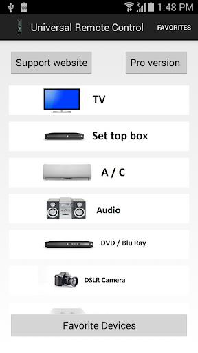 Universal Remote Control F Screenshot1