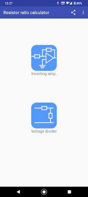 Resistor ratio calculator Screenshot1