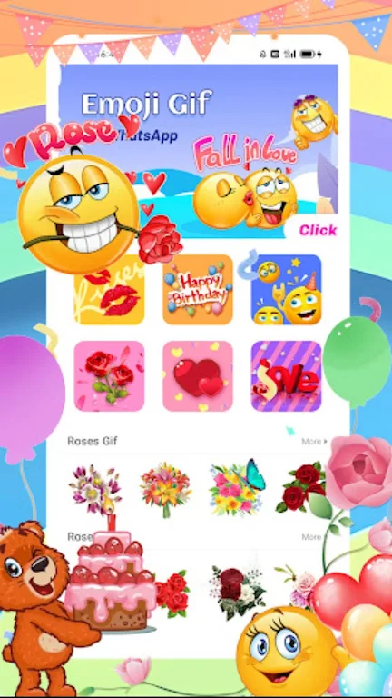 WASticker Love Rose Emoji GIF Screenshot1