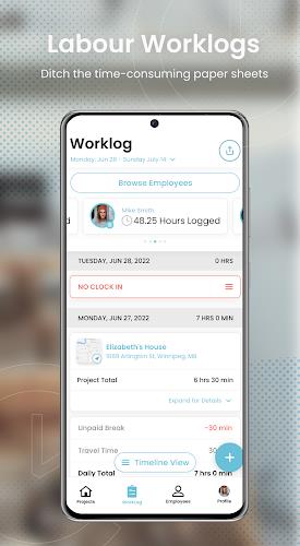 ConstructionClock Time Tracker Screenshot3