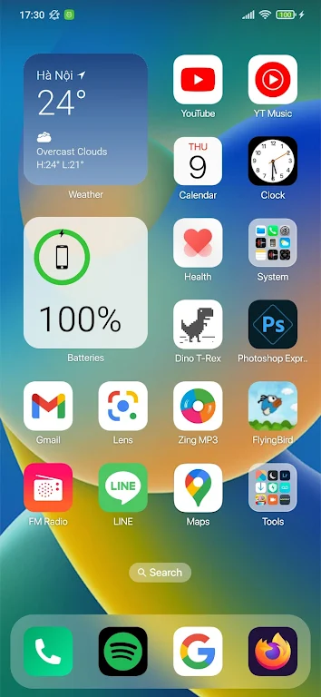 Launcher iOS 17, Phone 15 Screenshot2