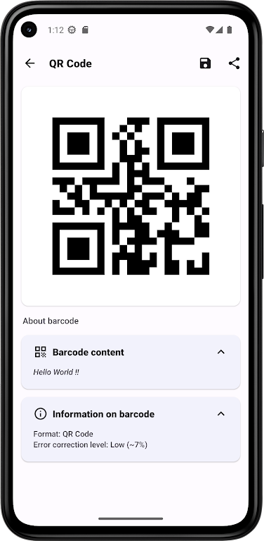 Scanner: QR Code and Products Screenshot1