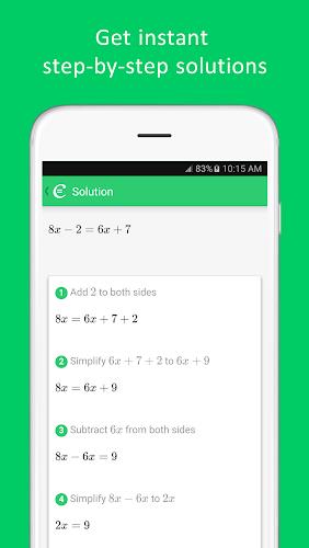 Cymath - Math Problem Solver Screenshot2