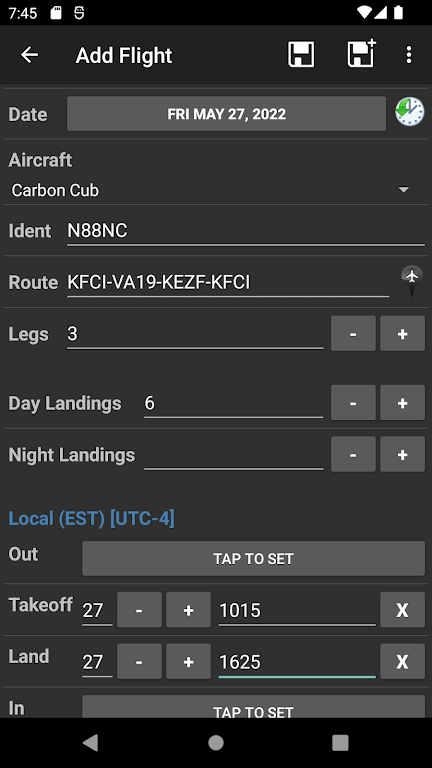 Logbook Pro Flight Log Screenshot3