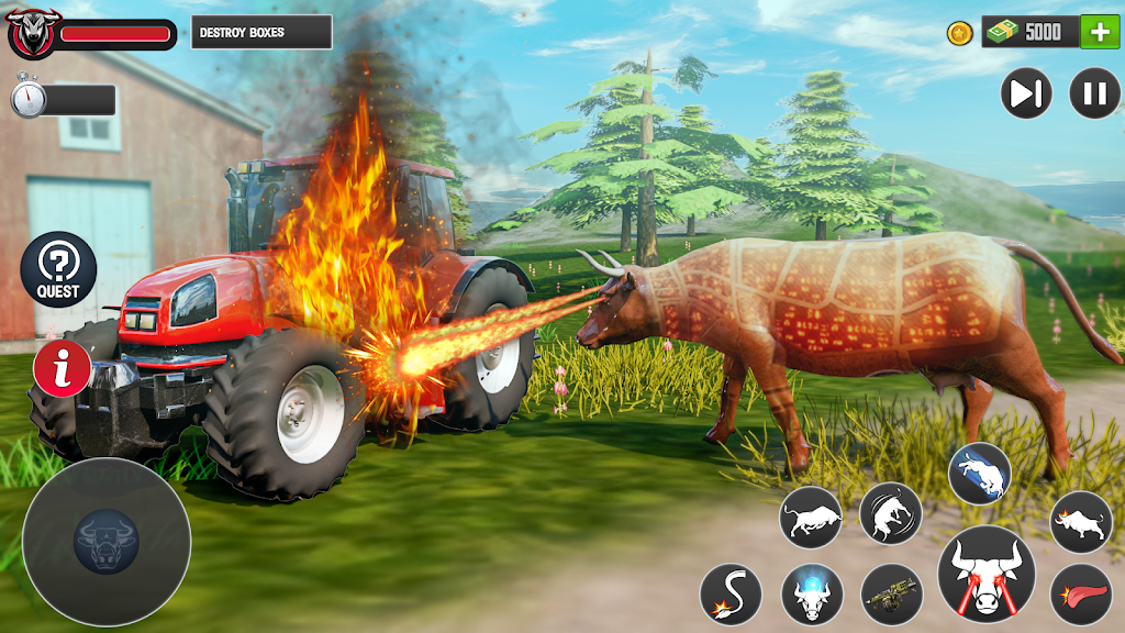 Scary Cow Wild Animal Rampage Screenshot3