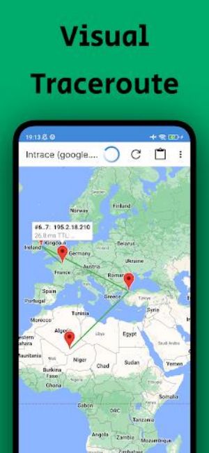 Intrace: Visual traceroute Screenshot1