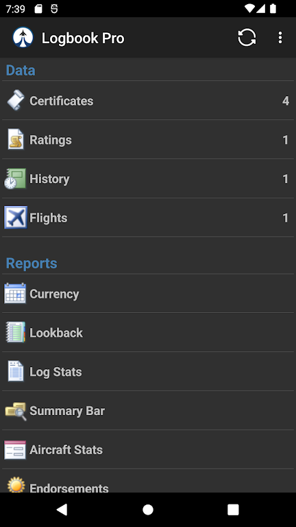 Logbook Pro Flight Log Screenshot1