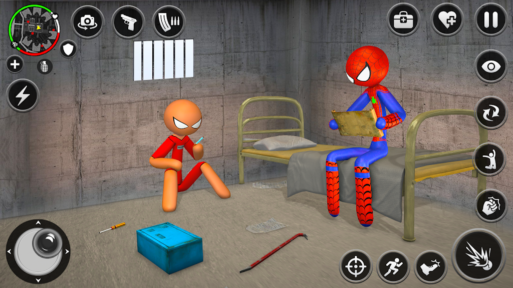 Spider Stick Hero Prison Break Screenshot1