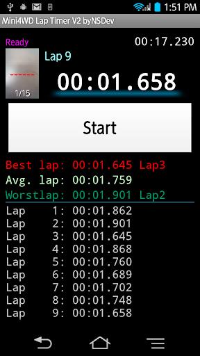 Mini4WD Lap Timer V2 byNSDev Screenshot3