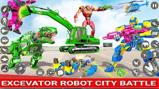 Excavator Robot War - Car Game Screenshot4