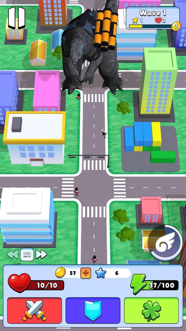 Idle Kaiju 3D: City Defense Screenshot2