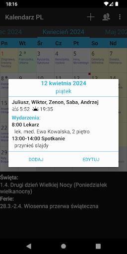 Kalendarz PL Screenshot2