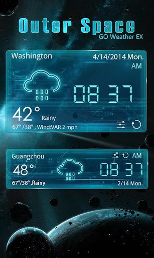 OUTERSPACE THEME GO WEATHER EX Screenshot3