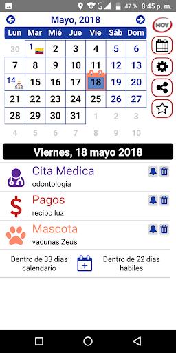 Festivos Colombia 2023, Widget Screenshot3