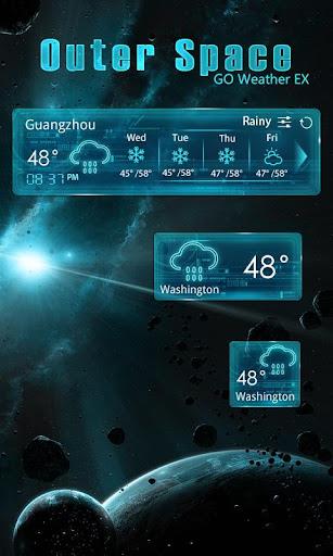 OUTERSPACE THEME GO WEATHER EX Screenshot1