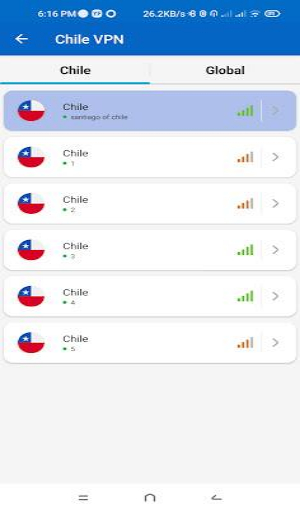 Chile VPN - Fast & secure Screenshot1