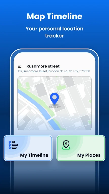 My Location Timeline on Map Screenshot1