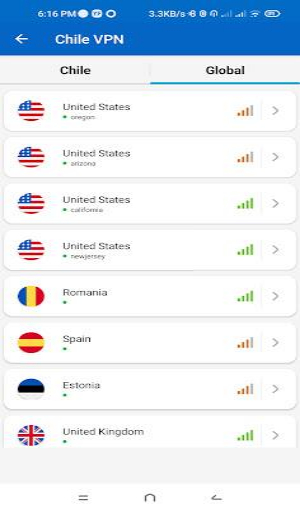 Chile VPN - Fast & secure Screenshot3