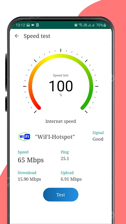 WiFi, 5G, 4G, 3G H+ speed test Screenshot3