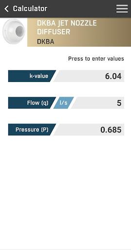 FläktGroup K Factor Screenshot3