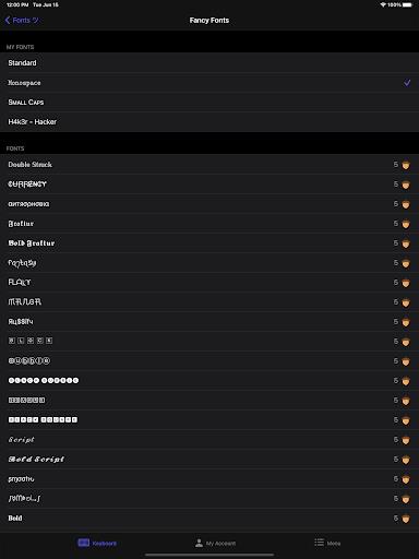 Cool Fonts - Fancy Keyboard Screenshot2