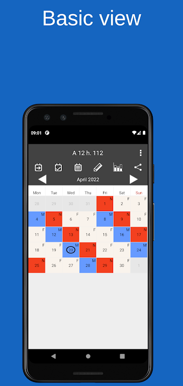 Shift calendar Screenshot1