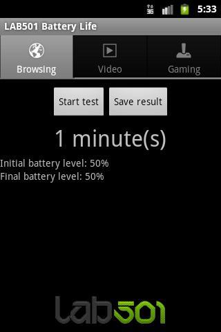 LAB501 Battery Life Screenshot1