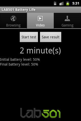 LAB501 Battery Life Screenshot2