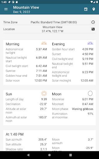 Sun Position, Sunrise & Sunset Screenshot2