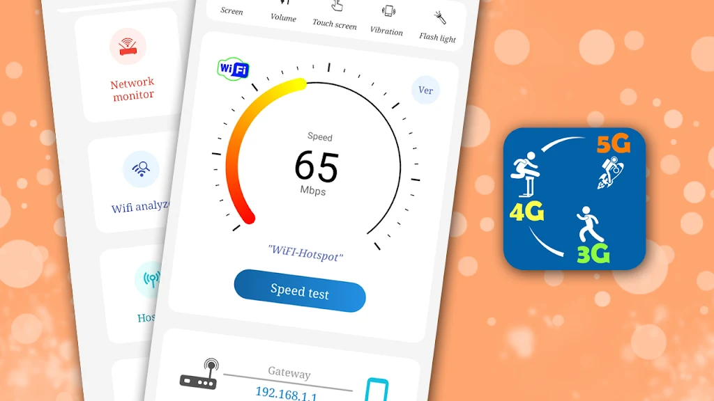 WiFi, 5G, 4G, 3G H+ speed test Screenshot1
