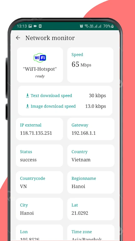 WiFi, 5G, 4G, 3G H+ speed test Screenshot2