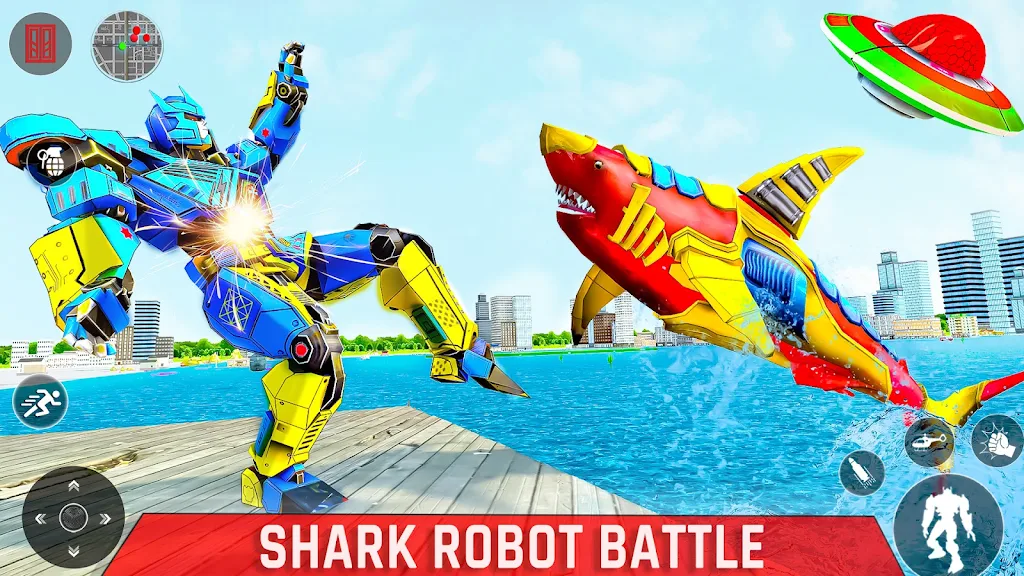 Shark Robot Transform Car Game Screenshot4