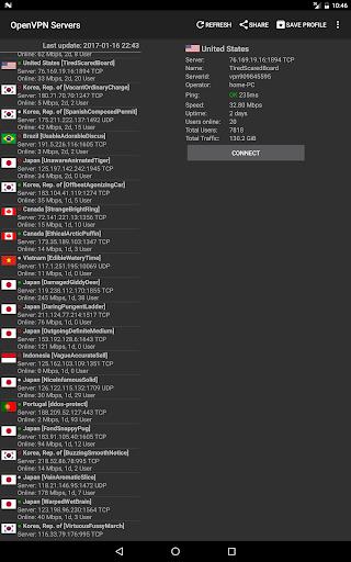 VPN Servers for OpenVPN Screenshot1