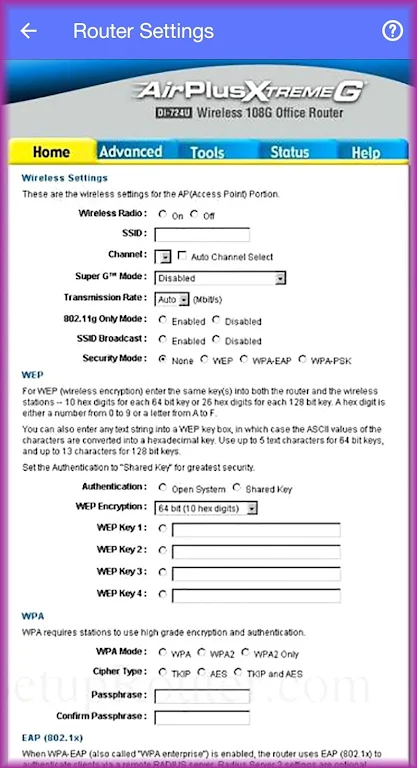 Router Admin Setup: Setup Page Screenshot2