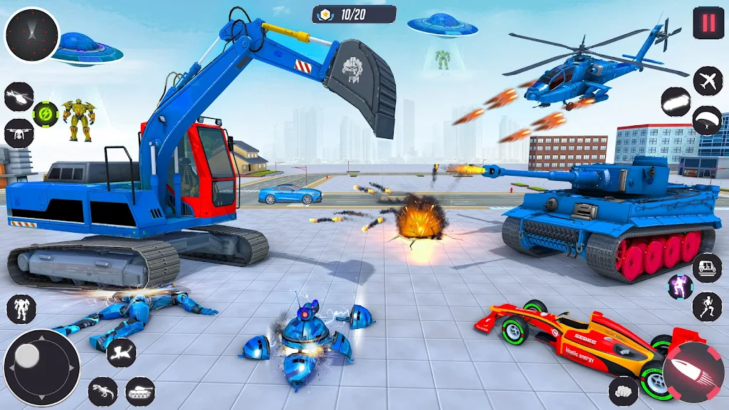 Monster Crane robot Car Games Screenshot2