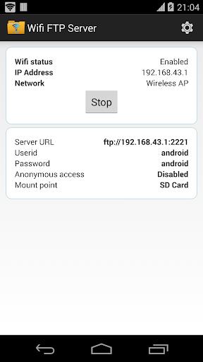 WiFi FTP Server Screenshot2