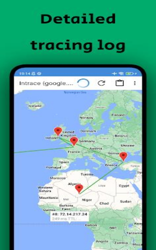 Intrace: Visual traceroute Screenshot2