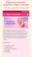 Pregnancy calculator, symptoms Screenshot6