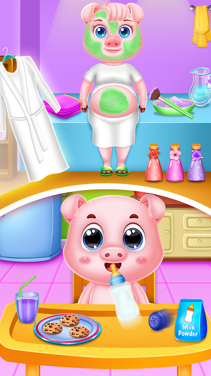 Pinky pig mom newborn Screenshot2