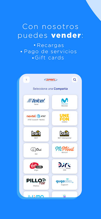 SIPREL - Recargas Electrónicas Screenshot3