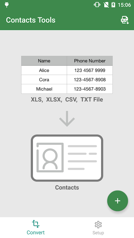 Contacts Tools - Excel to VCF Screenshot1