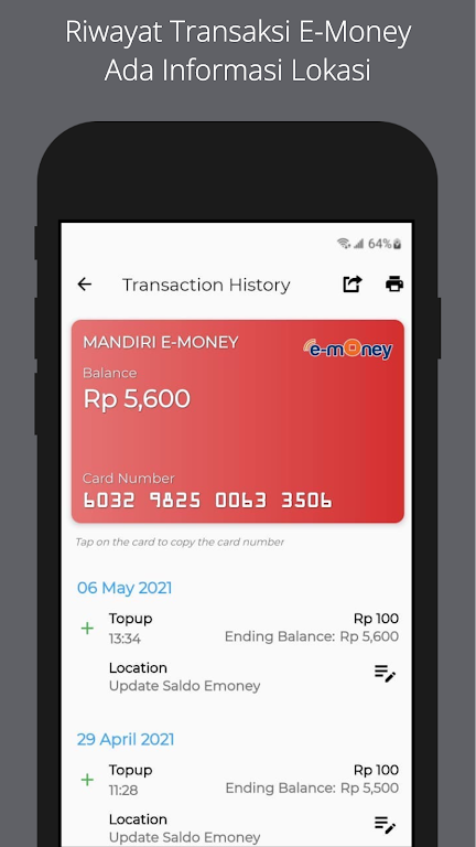 eSaldo Info: Cek semua emoney Screenshot3