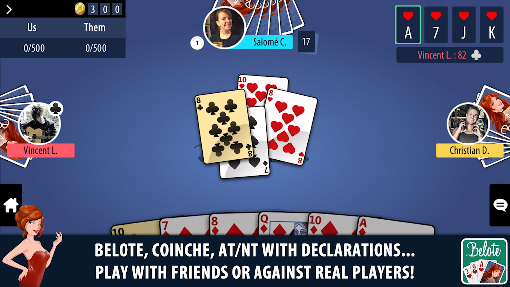 Belote & Coinche Multiplayer Screenshot2
