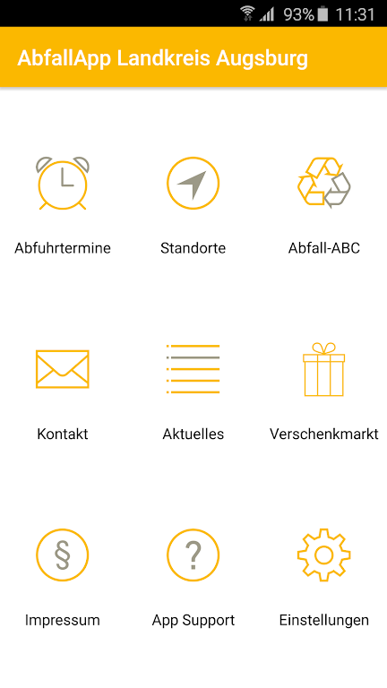 AbfallApp Landkreis Augsburg Screenshot1