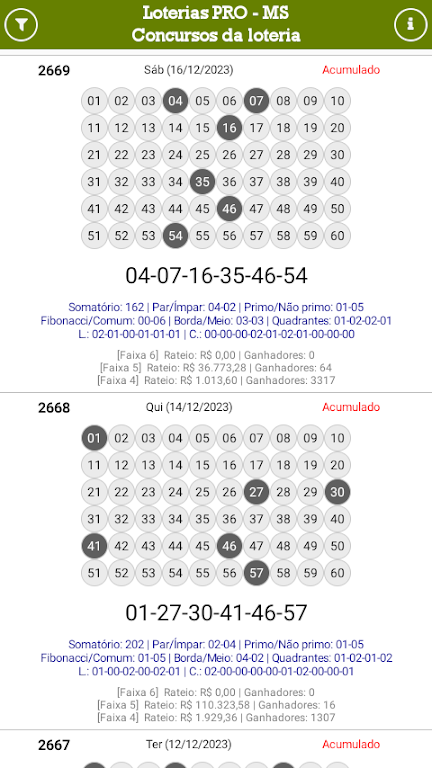 Loterias PRO: Estatísticas Screenshot3