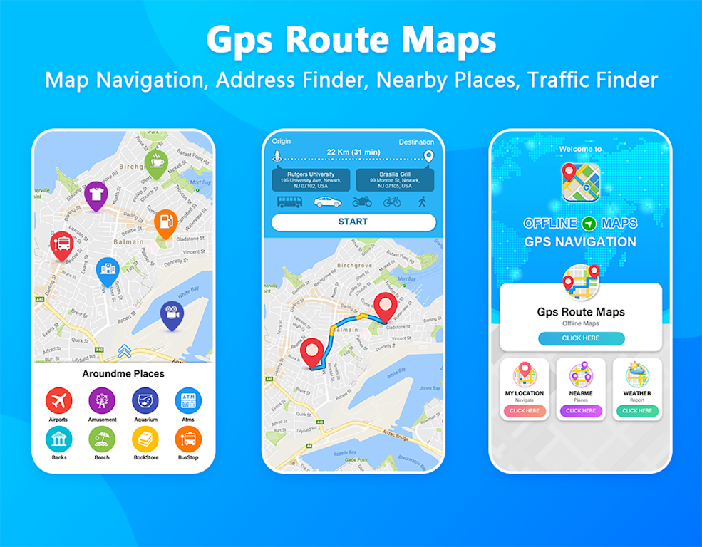 GPS Route Finder Screenshot1